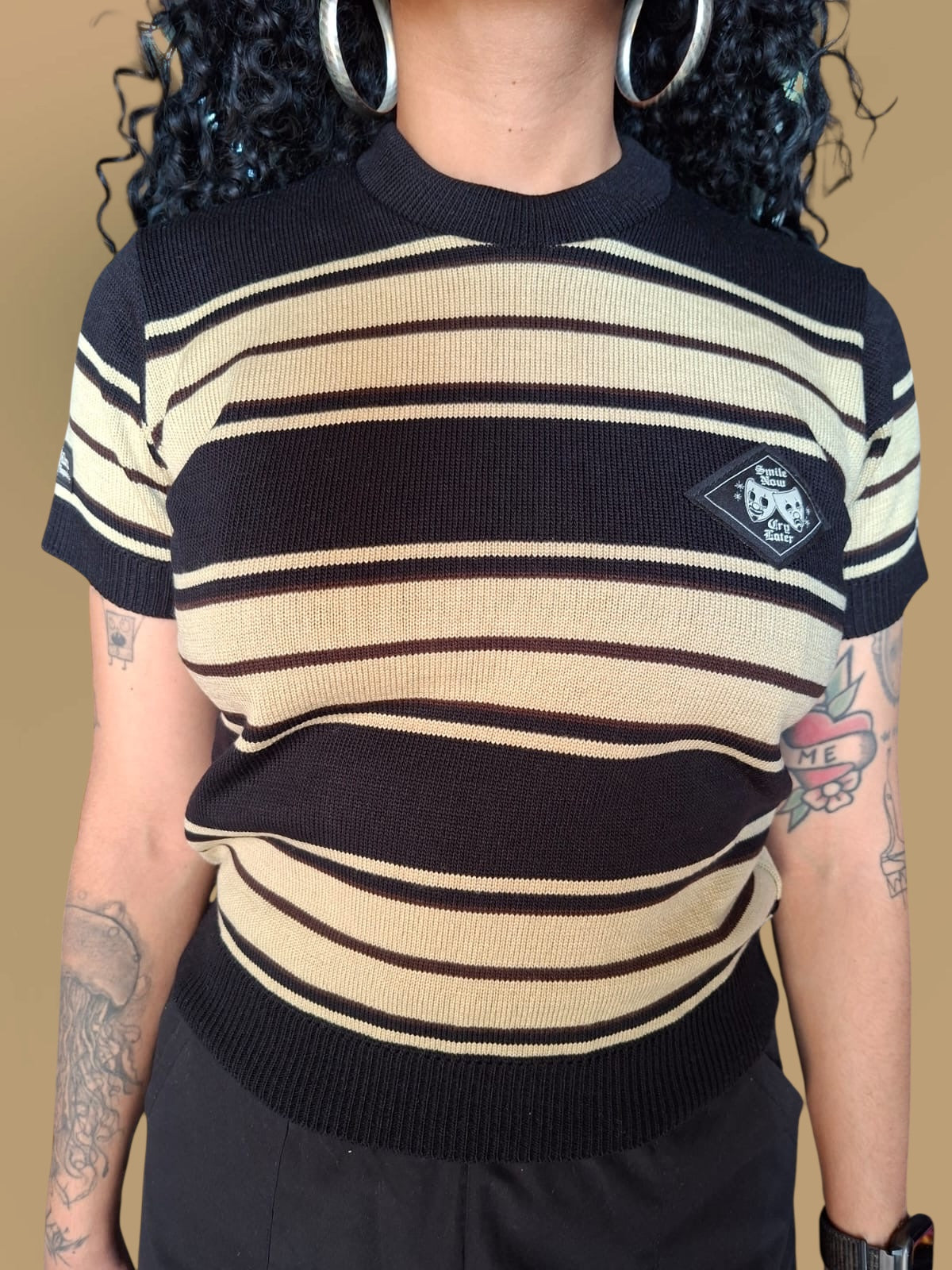 Playera tejido “Juana” Caqui