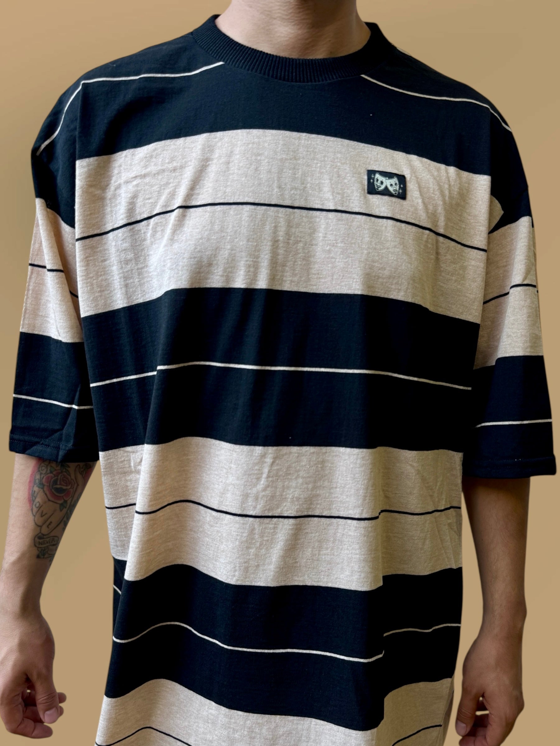 Playera caramelo ”Negro/caqui”