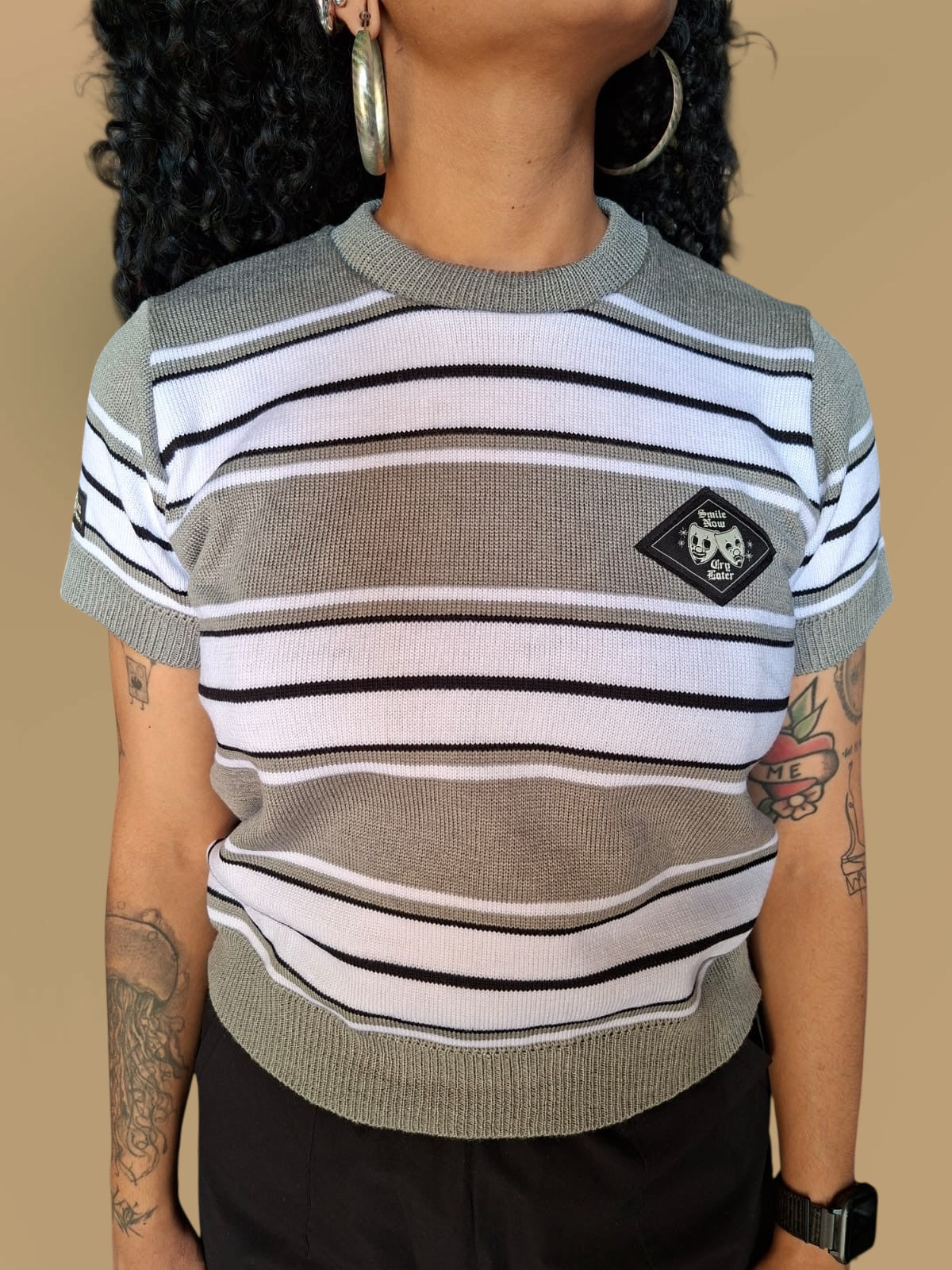 Playera tejido “Carlota” gris claro
