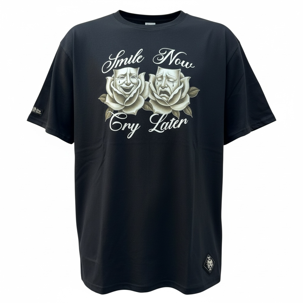 Playera “Flores Smile & cry”