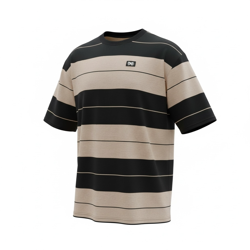 Playera caramelo ”Negro/caqui”