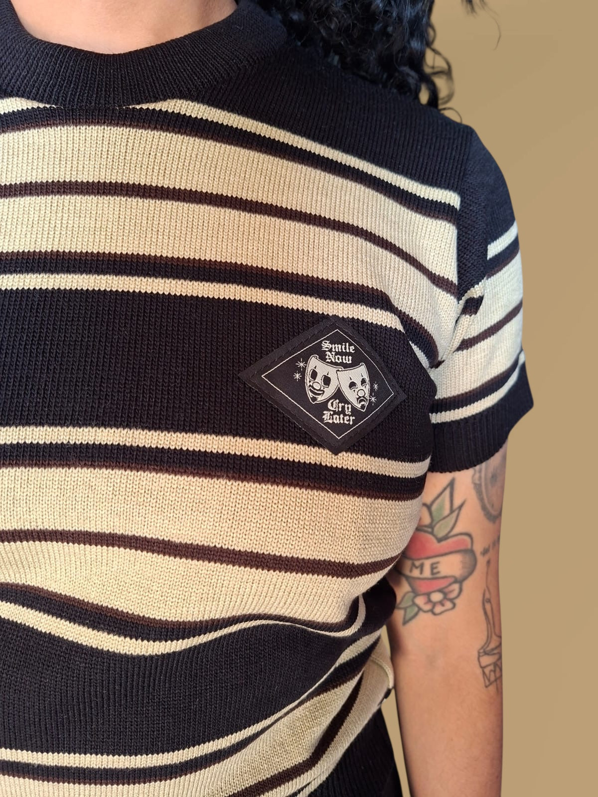 Playera tejido “Juana” Caqui